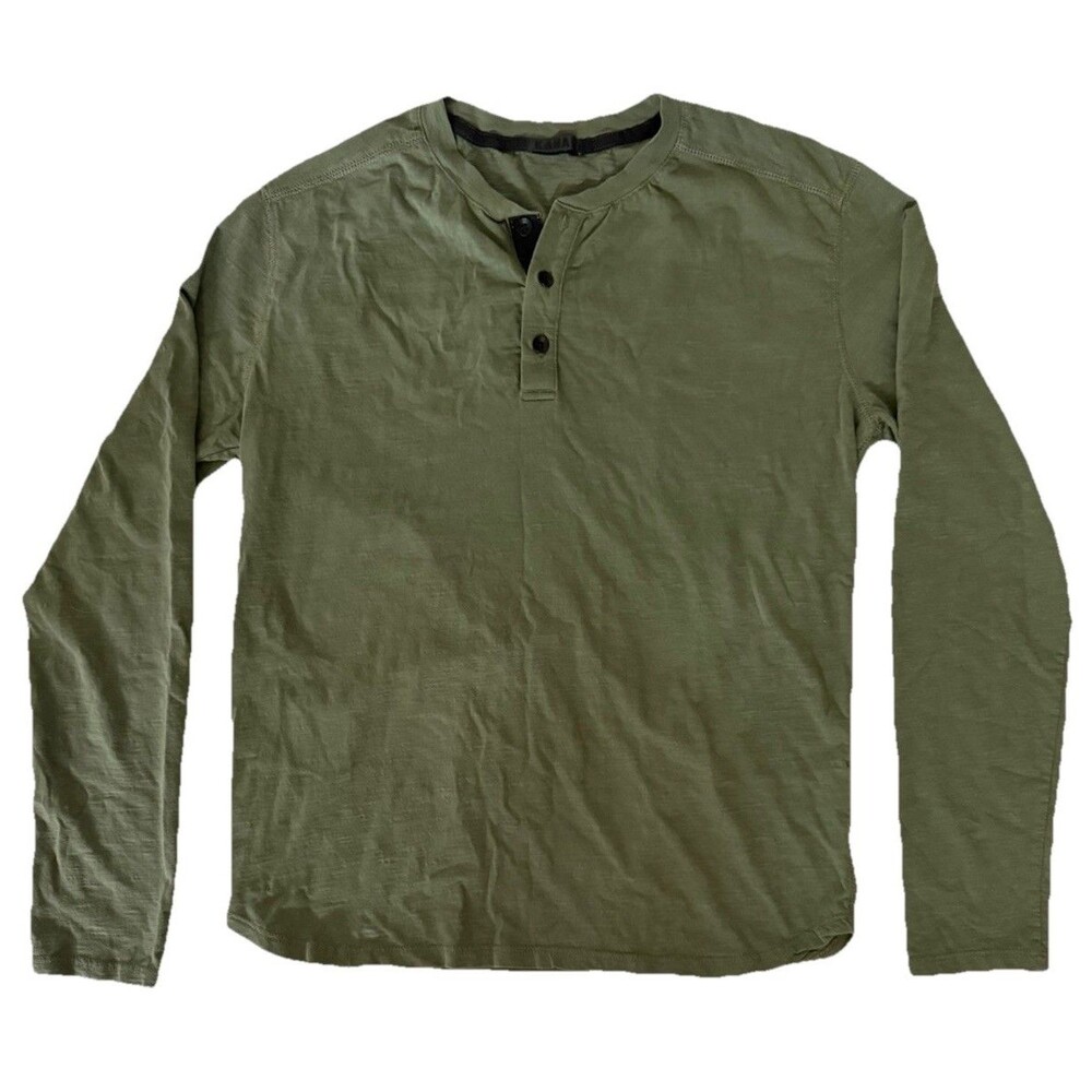 Stylish KANAN Sweatshirt Size S Sage Green Button up 1/4th